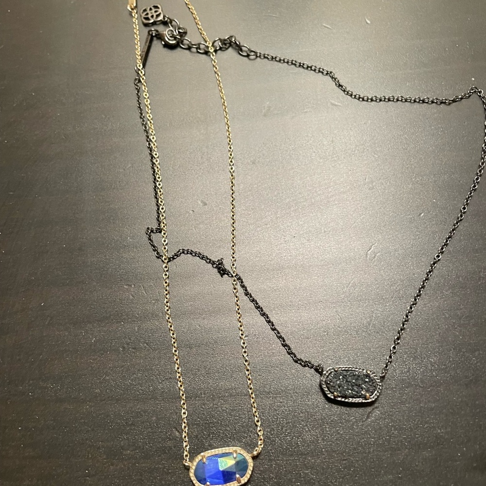 Kendra Scott Elisa necklace blue gold